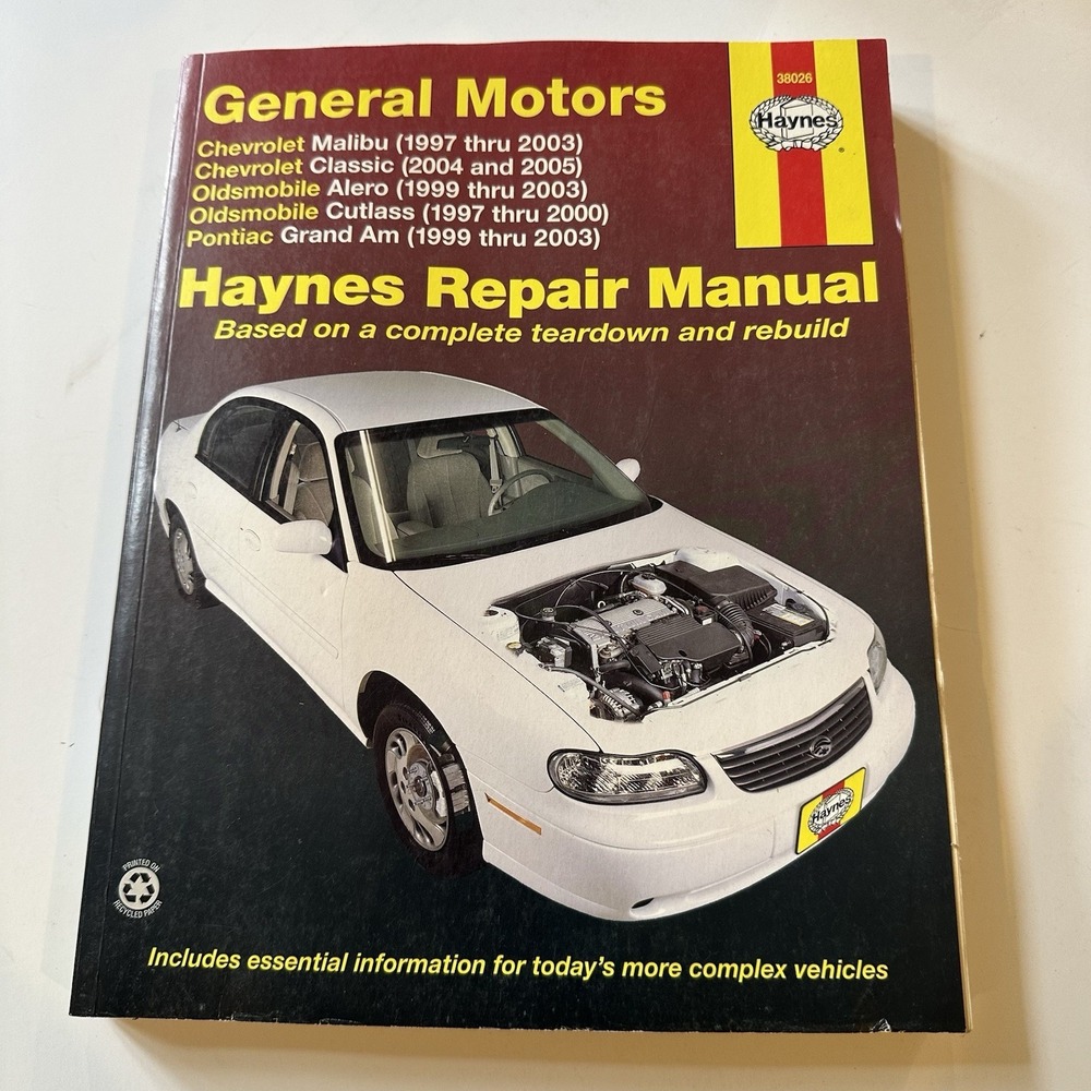 Haynes Repair Manual 38026 General Motors Chevrolet Oldsmobile Malibu Grand Am‎